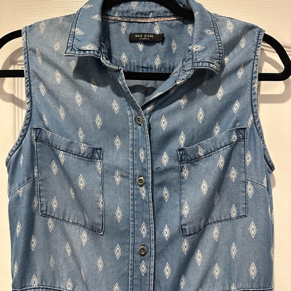 Max Jeans Sleeveless Jean Dress - Picture 3 of 5